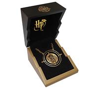 The Noble Collection Harry Potter Hermione's Time Turner Gold Plated Sterling Silver - 1,4 pollici (3,5 cm) Ciondolo con catena & Display Box - Officially Licensed Film Props Gifts Jewellery