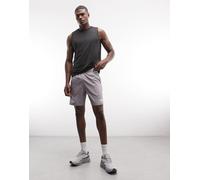 The North Face - 24/7 - Pantaloncini colorblock grigi con logo-Grigio XS