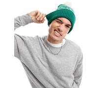 The North Face - Cappello con pompon - Retro Cabin Beanie Evergreen White Dune in Poliestere Riciclato - Verde