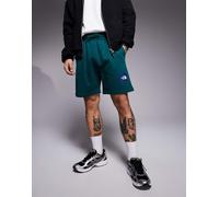 The North Face - Box NSE - Pantaloncini felpati verdi con logo-Verde XS
