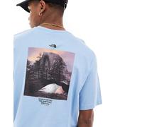 The North Face - Camping - T-shirt blu acciaio con stampa rétro sulla schiena - In esclusiva per ASOS S