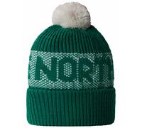 The North Face - Cappello con pompon - Retro Cabin Beanie Evergreen White Dune in Poliestere Riciclato - Verde