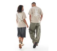 The North Face - Connect Flower - T-shirt unisex grigia con logo sul retro-Grigio M