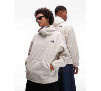 The North Face - Dirus - Felpa unisex con cappuccio stile passamontagna e zip corta in pile bianco sporco M