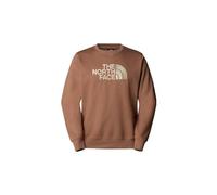 Felpa The North Face Drew Peak Crew marrone logo grigio chiaro - S