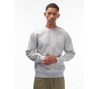 The North Face - Essential - Felpa oversize grigia con logo-Grigio 2XL