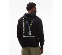 The North Face - Explore Gear - Felpa nera vestibilità comoda con cappuccio e logo-Nero XL