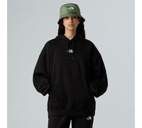 The North Face - Essential - Felpa oversize nera con cappuccio e logo-Nero XXL