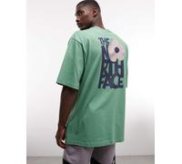 The North Face - Flower - T-shirt verde con stampa sul retro S