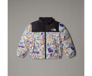 The North Face Giacca 1996 Retro Nuptse Da Bambini White Dune Woodcut Trail Map Print Rozmiar 2 anni unisex