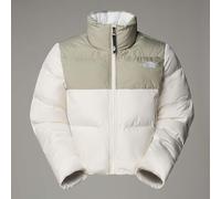 The North Face - Saikuru - Piumino taglio corto bianco sporco con logo XL