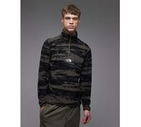 The North Face - Glacier - con logo ricamato e zip corta stampa mimetica-Verde XS