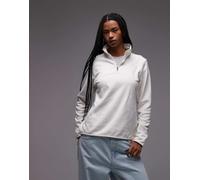The North Face - Pile donna con mezza zip - W Glacier Fleece 1/4 Zip Jacket White Dune per Donne - Taglia L - Beige