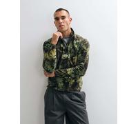 The North Face Glacier fleece con zip corta e stampa verde 2XL