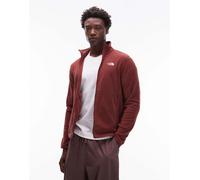 The North Face - Glacier - Pile bordeaux con logo e zip-Rosso XL