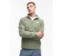 The North Face - Glacier - Pile con logo e zip corta verde chiaro M