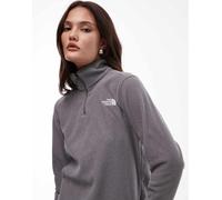 The North Face - Glacier - Pile grigio con zip a 1/4 XS