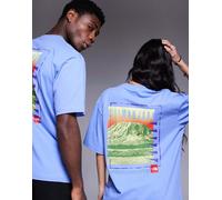THE NORTH FACE Maglietta 'AXYS' blu chiaro / kiwi / lilla / arancione, Taglia L