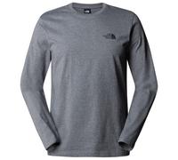 The North Face - T-shirt Uomo a maniche lunghe - M L/S Simple Dome Tee TNF Medium Grey Heather per Uomo - Taglia XL - Grigio