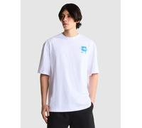 The North Face - M Explore - T-shirt a maniche corte oversize bianco tnf/blu marina XL