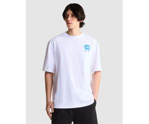 The North Face - M Explore - T-shirt a maniche corte oversize bianco tnf/blu marina XL