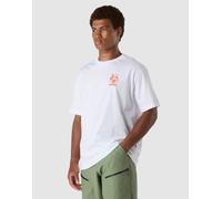 The North Face - M Weekend Rockin - T-shirt oversize a maniche corte bianco Tnf e rosso mandarino 2XL