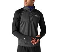 THE NORTH FACE Maglia a Maniche Lunghe 1-4 Zip Run Fleece, TNF Black-Asphalt Grey, S