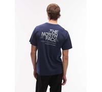 The North Face - Mountain Sketch - T-shirt blu navy con stampa sul retro M