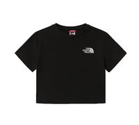 T-shirt The North Face Crop manica corta nero logo bianco donna - M