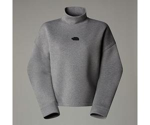 The North Face NF0A89C1EC4 W Mock Neck Relaxed Sweatshirt T-Shirt Donna Metallic Silver Heather Taglia L