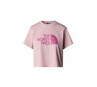 THE NORTH FACE NF0A8A6HA1O W S/S Easy Relaxed Cropped Tee T-Shirt Donna Metal Pink/Cyber Berry Taglia L