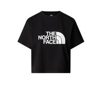 T-shirt The North Face Easy Relaxed Cropped manica corta nero logo bianco donna - M