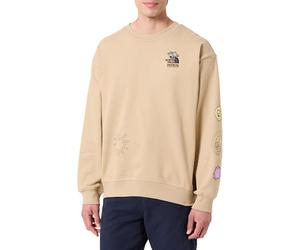 THE NORTH FACE NF0A8C2ULK5 U Mountain CLEANUP Oversized Crew Maglia Lunga Uomo Khaki Stone Taglia L