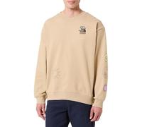 The North Face NF0A8C2ULK5 U Mountain CLEANUP Oversized Crew Maglia Lunga Uomo Khaki Stone Taglia M