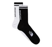 2 paia di calzini the north face everyday nse mid calf socks nero bianco x2