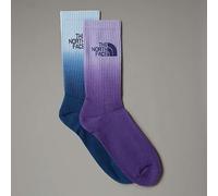 THE NORTH FACE NF0A8CMSAC7 EVERYDAY CREW SOCK DIP DYE - 2P Calzini Uomo Purple Mint/Peak Purple Taglia L