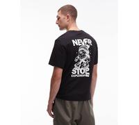 The North Face - NSE Global - T-shirt oversize nera con stampa sul retro-Nero M