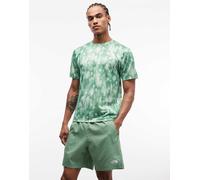 The North Face - T-shirt da running leggero e con asciugatura rapida - M 24/7 Short Sleeve T-Shirt Reg Print Dimmed Algae Diffused per Uomo - Taglia L - Verde