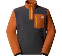 The North Face - Pile da uomo con mezza zip - M Yumiori 1/4 Zip Asphalt Grey Burnt Umber Summit Gold per Uomo - Taglia S - Marrone