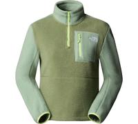 The North Face - Pile donna con mezza zip - W Yumiori 1/4 Zip Bark Mist Slate Moss Astro Lime per Donne - Taglia XS - Verde