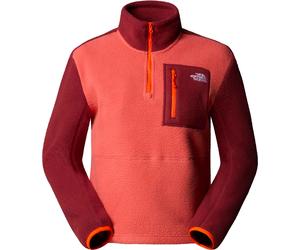 The North Face - Pile donna con mezza zip - W Yumiori 1/4 Zip Mars Dust Sumac Solar Flare per Donne - Taglia XS - rosso