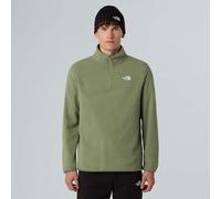 The North Face - Pile con zip da uomo - M Glacier Fleece 1/4 Zip Jacket Bark Mist per Uomo - Taglia S - Verde