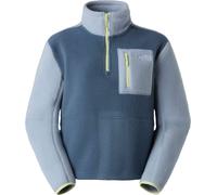 The North Face - Pile per escursionismo con zip - W Yumiori 1/4 Zip Granite Grey Frost Grey per Donne in Poliestere Riciclato - Taglia L - Blu