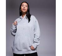 The North Face Plus - Felpa basic vestibilità comoda grigio chiaro mélange con cappuccio 1X