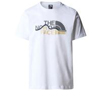 T-shirt The North Face Mountain Line manica corta bianco grigio giallo - XL