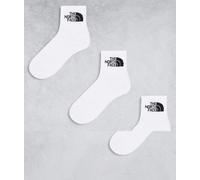 The North Face - Simple Dome - Confezione da 3 paia di calzini bianchi con logo-Bianco 41-43