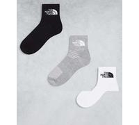 The North Face - Simple Dome - Confezione da 3 paia di calzini bianchi, grigi e neri con logo-Grigio 41-43