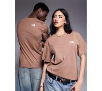 The North Face - Simple Dome - T-shirt marrone con logo sul petto S