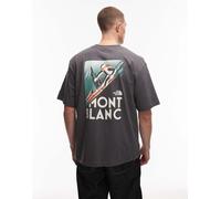 The North Face - Straight Lining - T-shirt oversize grigia con stampa sul retro-Grigio XL