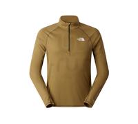 The North Face - T-shirt da running leggero e traspirante con collo con zip - M Sunriser 1/4 Zip Cedar per Uomo in Poliestere Riciclato - Taglia L - Marrone